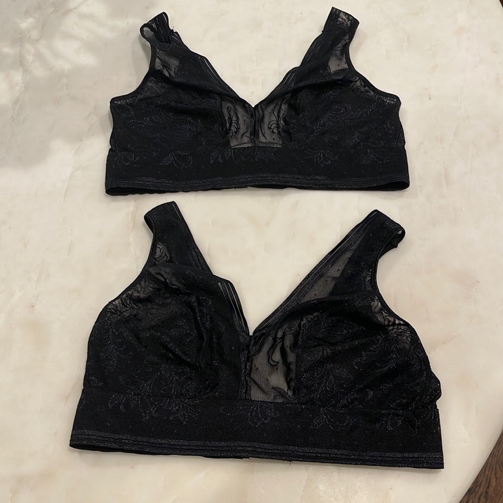 Wacoal Net Effect Wireless Bras - Set of Two Size 34